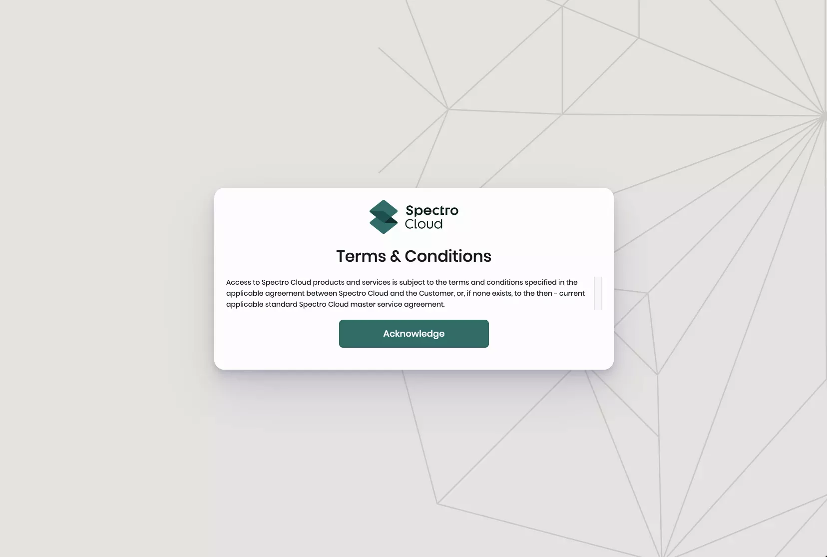 An example of a login banner on the Palette system console login page