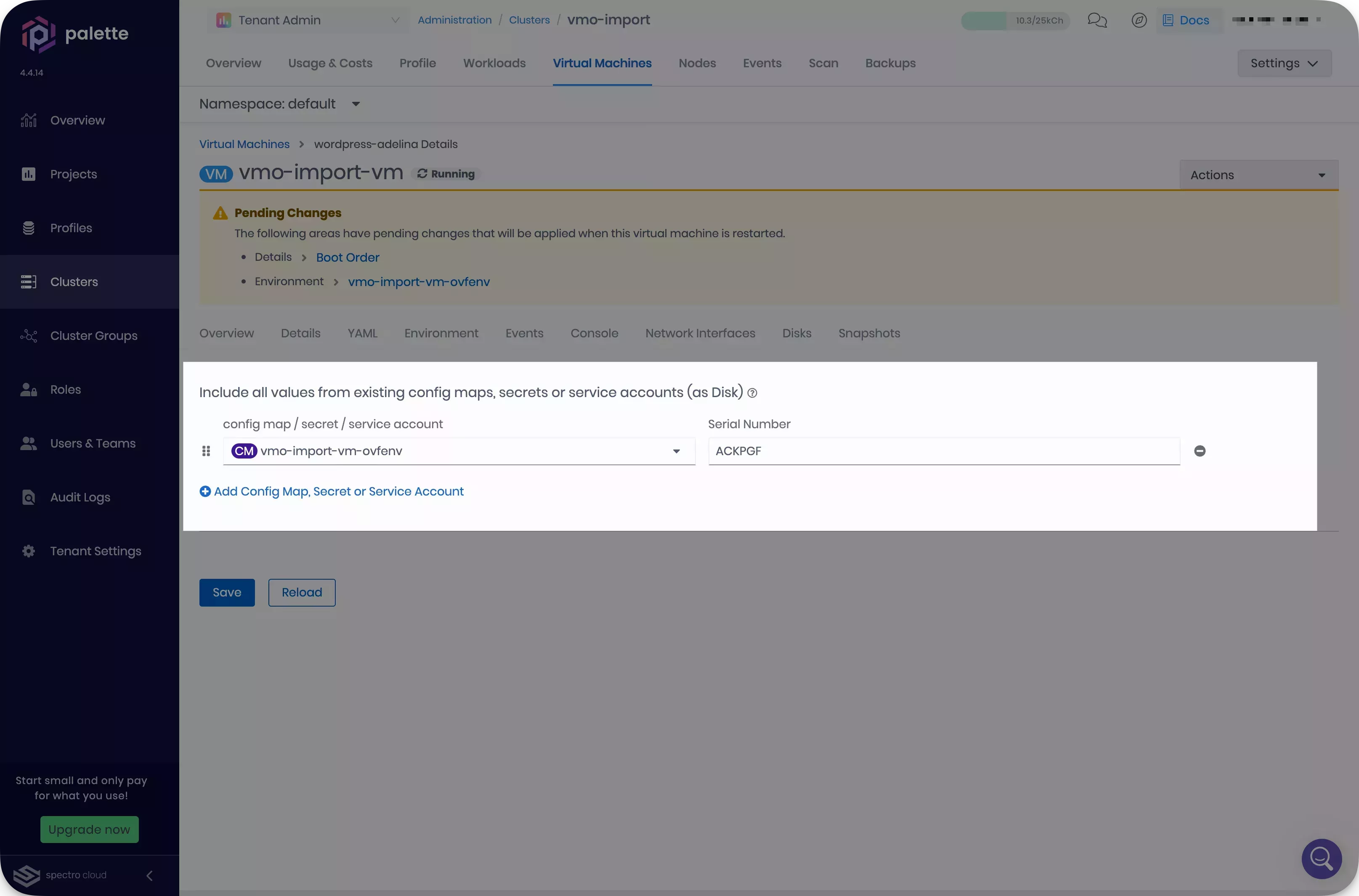 Fix ConfigMap serial